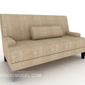Enkel stil för hem för flera personers soffa 3d-modell