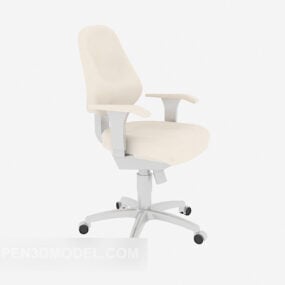 Mobile Wheels Chair Beige Color 3d model