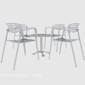 نموذج كرسي طاولة بسيط ثلاثي الأبعاد