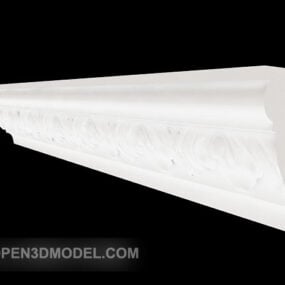 간단한 스타일 흰색 석고 라인 3d 모델