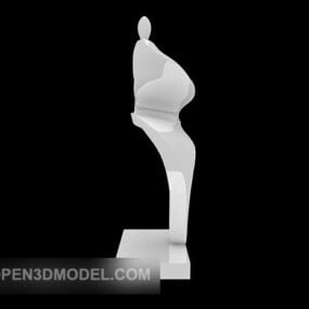 Patung Abstrak Model 3d Gaya Sederhana