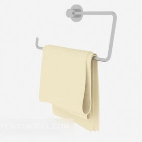 Simple Towel Bar Yellow Color 3d model