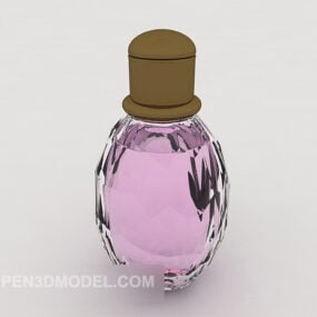 Modelo 3d de frasco de perfume de vidro transparente simples