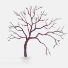 Простая роспись по дереву в форме дерева