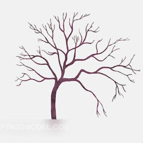 Yksinkertainen seinämaalaus, puun muotoinen 3d-malli