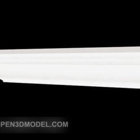 Modelo 3d de moldura de línea de yeso blanco simple