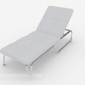 Mô hình 3d ghế tựa màu trắng đơn giản