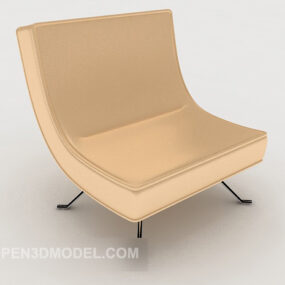 Einfaches gelbes Lounge Chair 3D-Modell