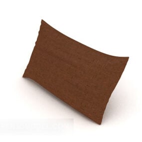Single Pillow Brown 3d model