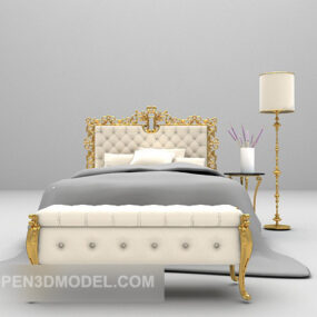 Single Bed Classic Hotel Furniture 3d model