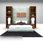 Grand lit double avec armoire