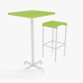 Single Table And Chair Furniture 3d model