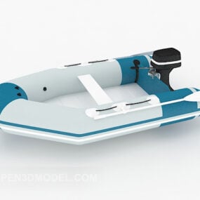 Model 3d Perahu Motor Tunggal