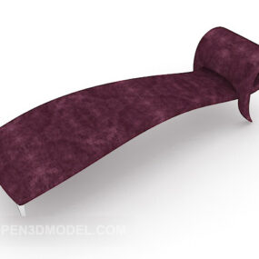 Nội thất ghế sofa màu tím có ghế tựa đơn mô hình 3d