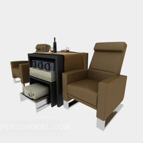 Одномісний диван, 3d модель домашнього медіапристрою