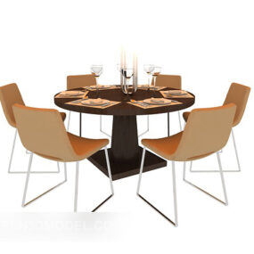 Six-person Modern Table 3d model