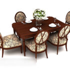 Six-person Solid Wood Dining Table
