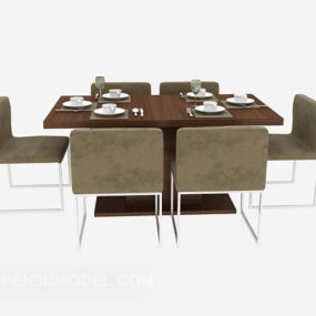 Mesa para seis personas modelo 3d