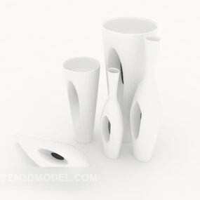 Size White Porcelain Set 3d model