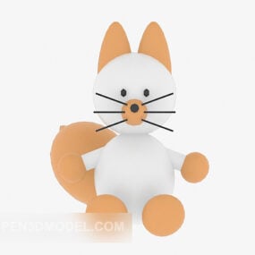 Small Toy Stuffed Cat 3d model