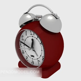 Table Red Alarm Clock 3d model