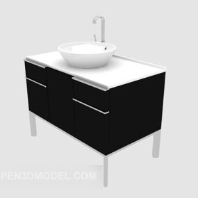 Small Bath Cabinet 3d model