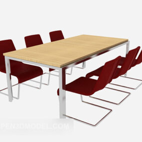 3д модель небольшого конференц-стола