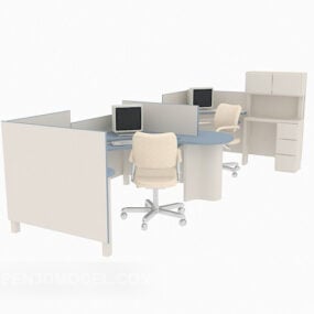 小隔间办公桌3d模型