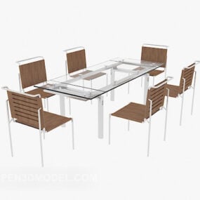 Small Glass Conference Table 3d model