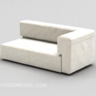 Small Sofa Corner White Fabric