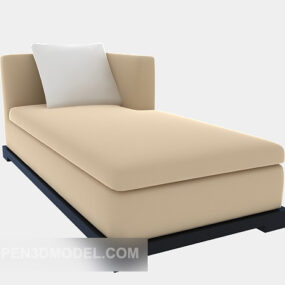 Sofa Chair Beige Fabric 3d model