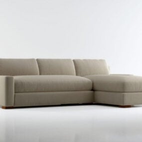 Sofa Furniture Beige Color 3d model