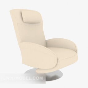 Canapé chaise de bureau couleur beige modèle 3D
