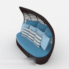 Καναπές εξωτερικής πισίνας 3d μοντέλο