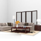 Modelo 3d de combinação de tela de sofá