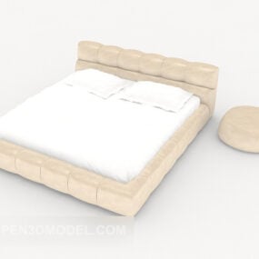 Mẫu giường gỗ mềm 3d