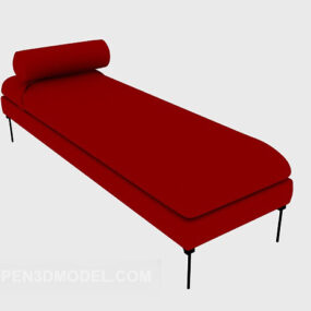 3d модель меблів з м'якої шкіри червоного крісла