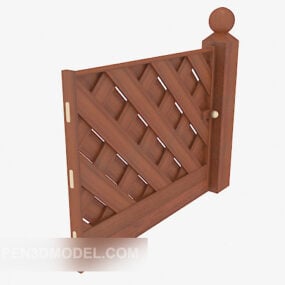 Solid Wood Fence 3d model