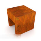 Solid wood bench 3d model