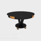 Czarny stolik kawowy z litego drewna
