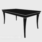 Solid Wood Black Dining Table