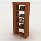 純木の茶色の本棚