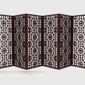 Solid Wood Brown Screen 3d-modell