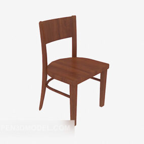 Solid Wood Chair Wooden 3d model