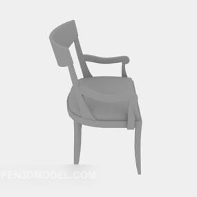 Solid Wood Chair Vintage 3d model