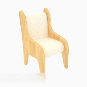 Solid Wood Children’s Dining Chair 3d model