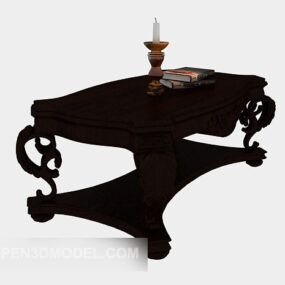 Solid Wood Antique Coffee Table 3d model