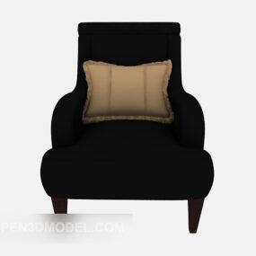 Solid Wood Couch Chair Chair 3d model