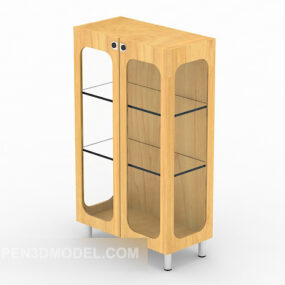 Solid Wood Display Cabinet 3d model