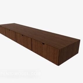 Solid Wood Embedded Wall Cabinet 3d model